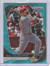 2020 Panini Prizm Teal Wave Prizm #186 Paul Goldschmidt St. Louis Cardinals