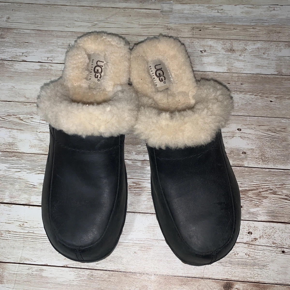 Black cheap ugg clogs