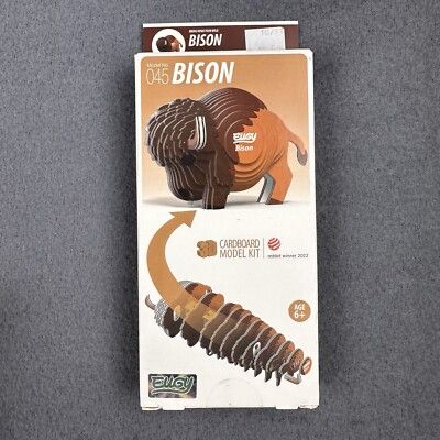 Eugy Bison 3D Cardboard Model Kit New Model #045 NEW
