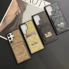 For Samsung Galaxy S25 Ultra S24 S23 S22 S21+ Card Holder Phone Back Case Cover