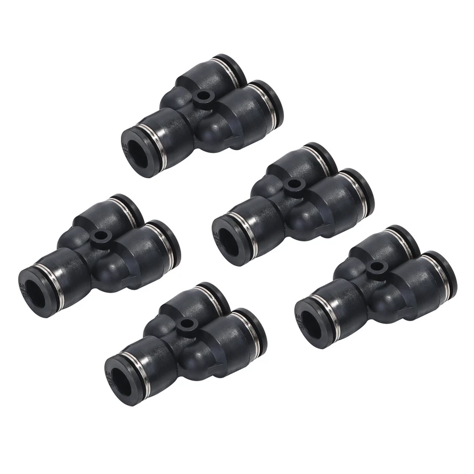 Push to Connect 1/4" OD Nylon Air Line Quick Release Pneumatic Fittings 5Pcs - Image 2 of 4