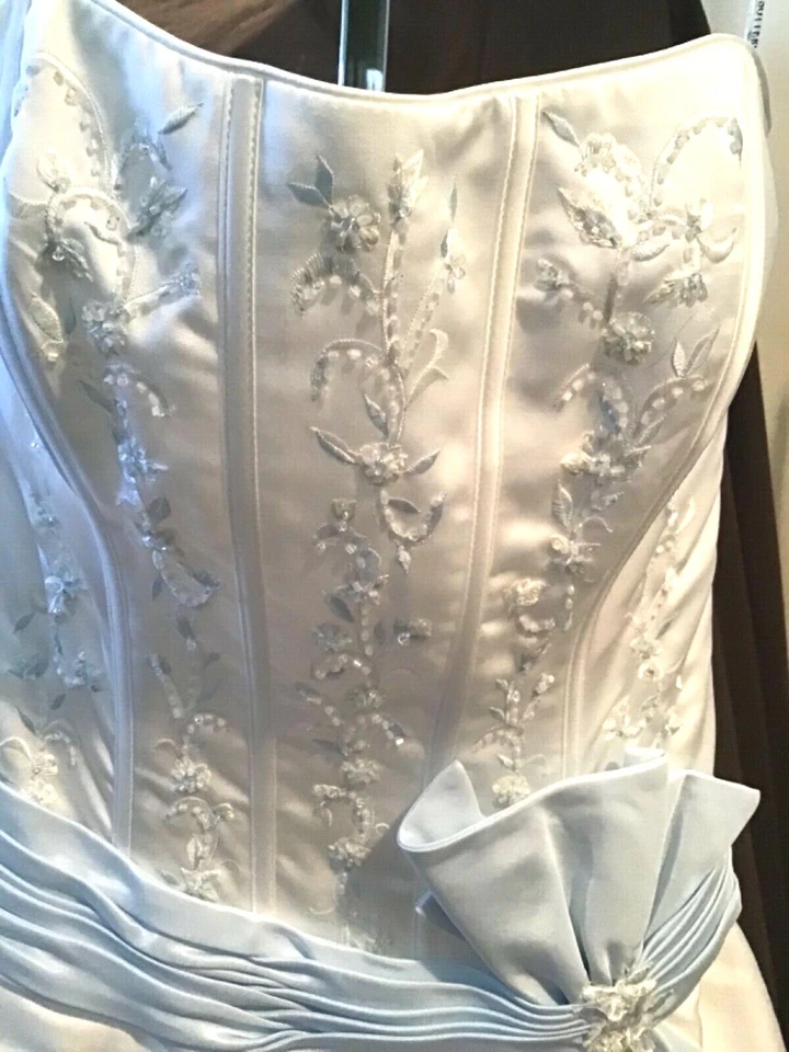 Maggie Sottero IVANA NEW Wedding dress Bridal gown Corset lace up DW/Blue 10  - Image 2 of 4