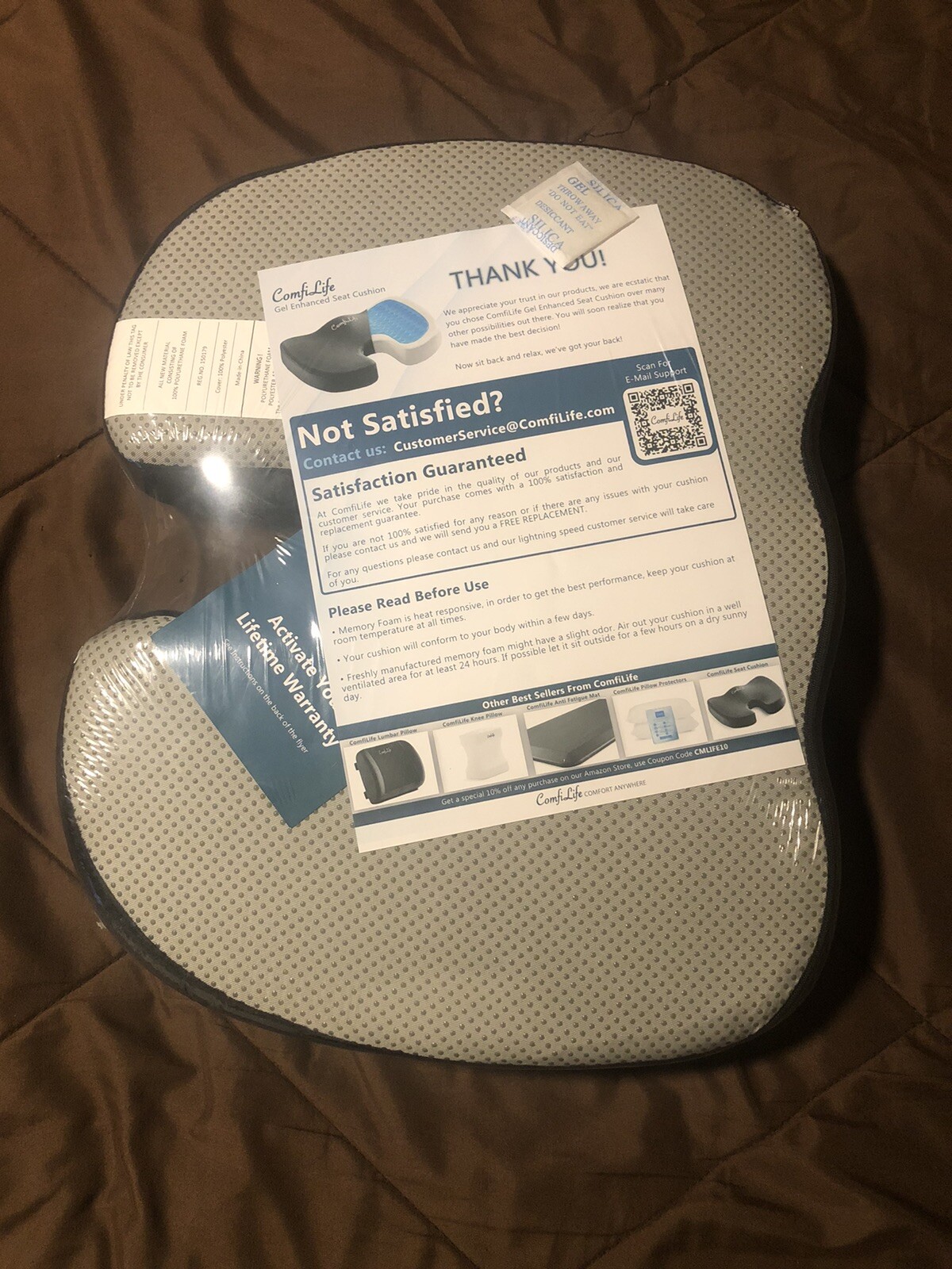 ComfiLife Gel Enhanced Seat Cushion Office Chair Cushion NonSlip