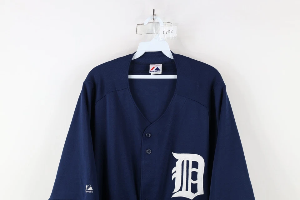 Camiseta deportiva de béisbol vintage Majestic para hombre 2XL Brandon Inge Detroit Tigers azul #15 Foto 2 de 4