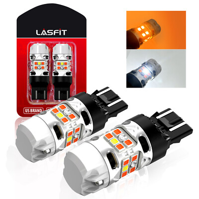 LASFIT Switchback LED Front Turn Signal Canbus 7443/7440 Parking Light CK Bulbs