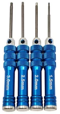 NHX RC Steel Mini Hex Driver Tool Set 1.5mm 2mm 2.5mm 3mm High Speed Tips