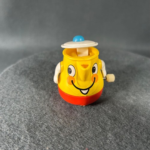 Vintage Tomy Toy Wind Up Tea Pot Teapot Red Yellow Made In Singapore - Picture 4 of 14