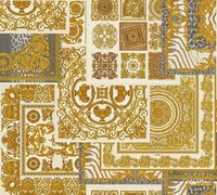 Versace Home IV Vinyltapete Ornamentkachel Weiß Gold Metallic 370484 (14,79€/1Qm