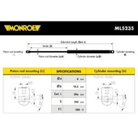 Monroe Gasfeder DäMpfer Heckklappe 380 N FüR BMW 3Er Compact E36