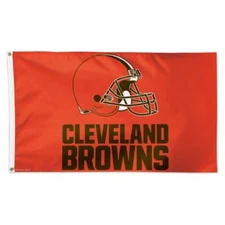 CLEVELAND BROWNS DELUXE 3'X5' HOUSE FLAG WALL BANNER NFL LICENSED USA SELLER