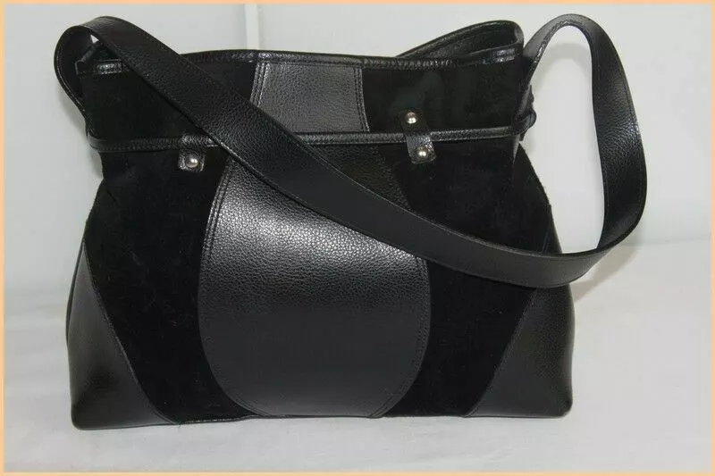 Sac cabas daim noir sales