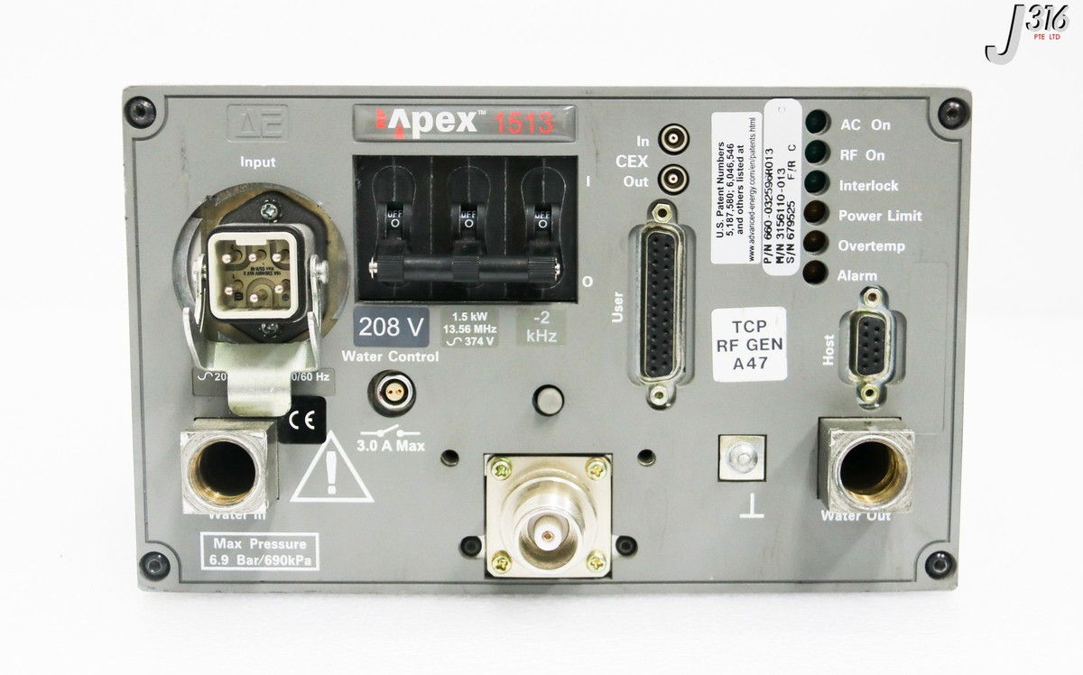 6E181 オクマボード E4809-032-396-B 動作保証 32201 ADVANCED ENERGY APEX 1513 RF GENERATOR, 660-032596-013