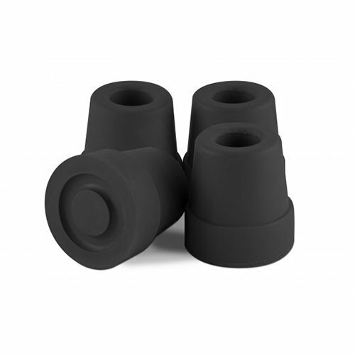 Essential Medical Quad Cane Tips, Black, 1/2 Inch, Pack of 4 Tips, T50012BL - Picture 1 of 1