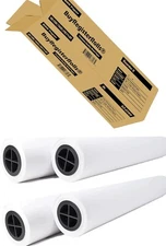 24’’ X 150’ Plotter Paper (New and Premium 4 Rolls) 20 Lb Uncoated 96 Bright Whi