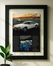 Floating Frame Jaguar XJS Original Print Vintage Ad Framed