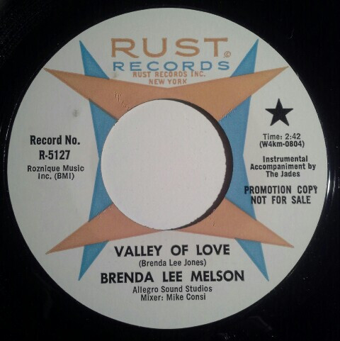 Brenda Lee Jones / Valley Of Love / The Love Game / Vinyl / 60s Soul / US - Picture 1 of 2