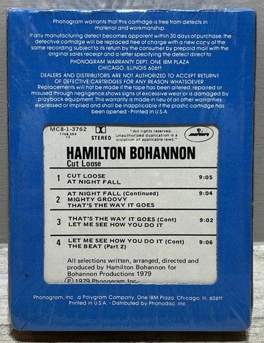 Hamilton Bohannon Cut Loose 8-Track Factory Sealed 1979 Funk/Soul/Disco - Picture 2 of 5