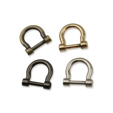 11 mm Detachable Openable Screw D Ring Purse Buckle Clasp Handbag Strap Belt 