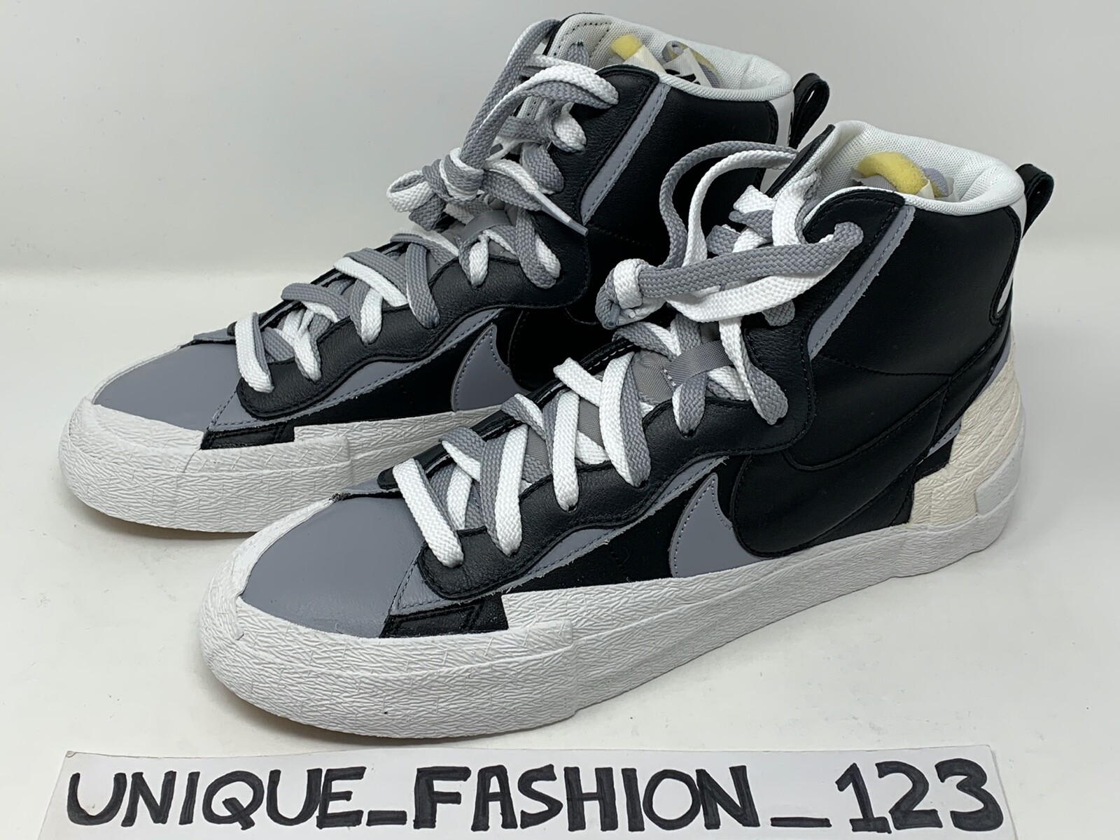 SACAI X NIKE NIKE BLAZER MID X SACAI US 5.5 UK 5 38 2019 BV0072 002 CIALDA NERA GRIGIO LUPO