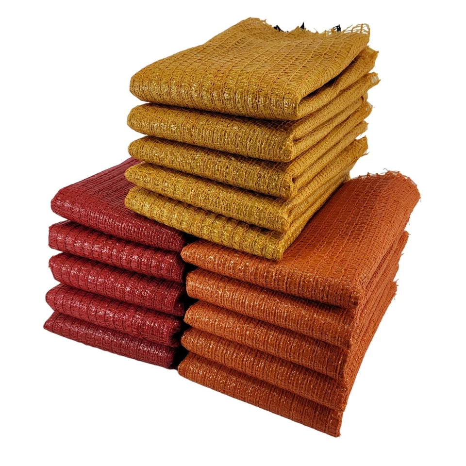 Netzsäcke Zugband Raschelsäcke Holzsäcke Gemüse Allzwecksäcke Rot Gelb Orang