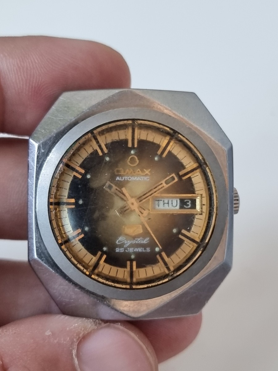 Omax Crystal 7 Automatic Watch 25 Jewels Day-Data | eBay