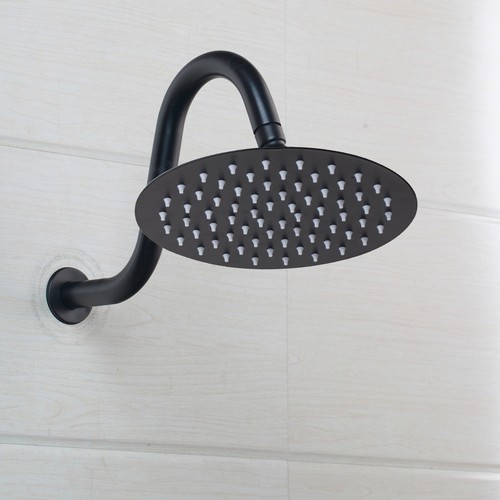 Juego de grifo de ducha para cabeza de lluvia y spray manual de baño negro de 8"" 10"" 12"" montado en pared - Imagen 13 de 25