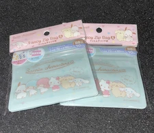 2x Daiso Sanrio Characters Small Fancy Zip Bags