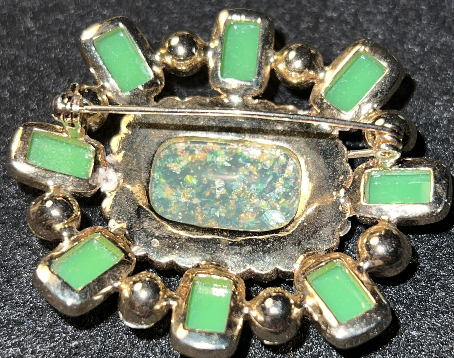 Opal confetti, statement, Statement  Brooch Large… - image 4