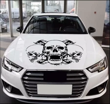 DIY Terror Skull Stickers Trim Car Side Body Hood Decals Decoration Accessories