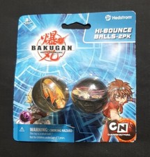 RARE Bakugan Hi-Bounce Balls 2 pack NEW Cartoon Network Hedstrom