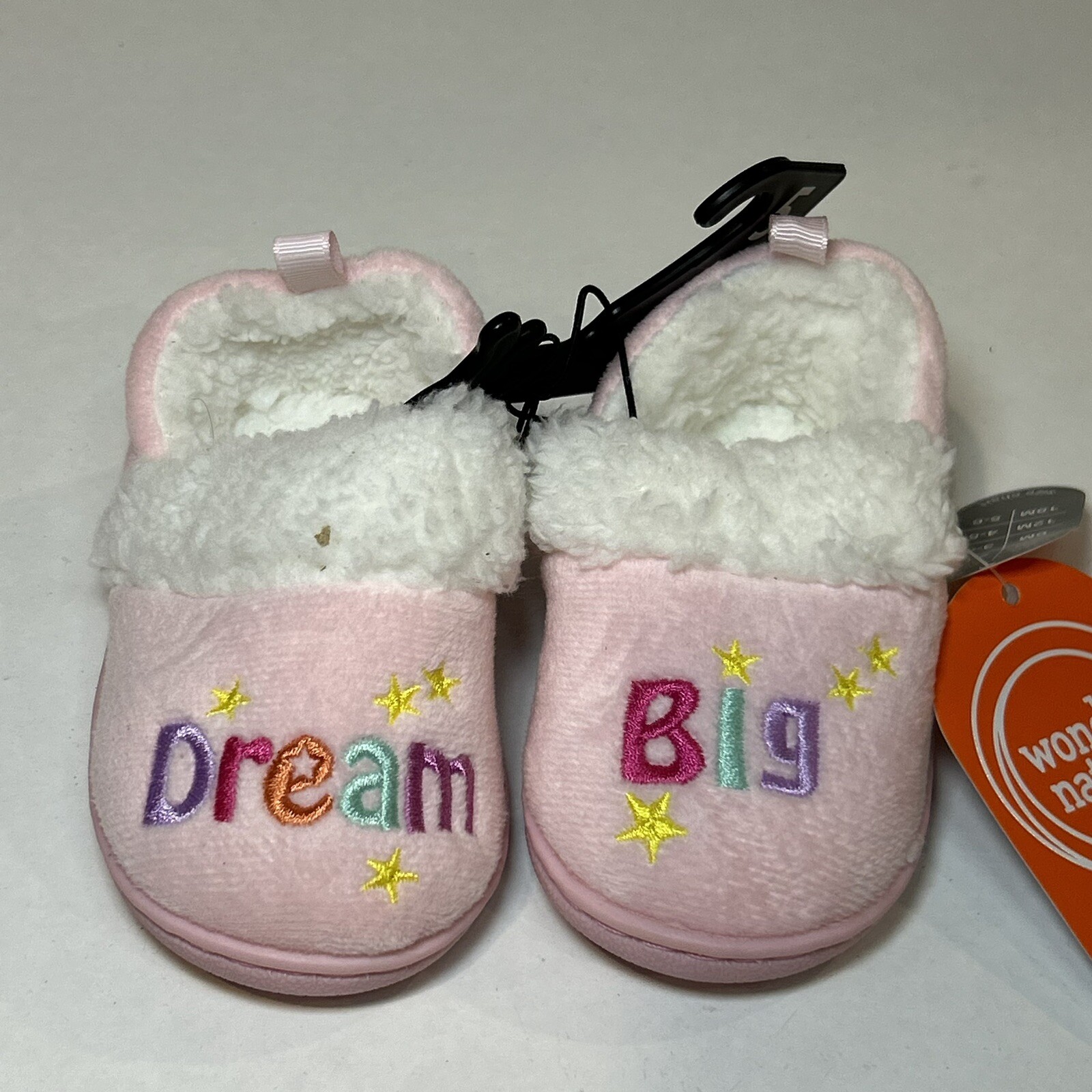 Wonder Nation Baby Girl Sweet Dreams Pink Slipper Size 5 Baby Toddler NWT