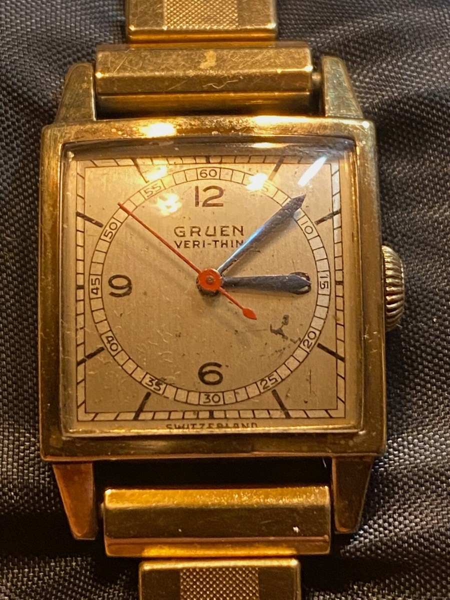 GRUEN VERI-THIN 手巻 腕時計 GRUEN VERI-THIN グリュエンべリシン手巻きヴィンテージ腕時計 : 古