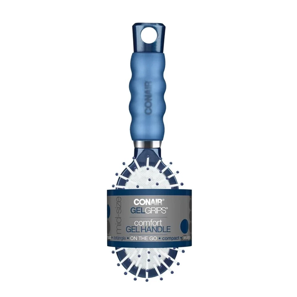 Conair Gel Grips Comfort Gel Handle On The Go Hair Brush - Choose Your Color! - Image 2 of 4