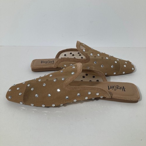 Donna Hey Girl di Corkys To Die For Mesh Jeweled Mules Tan 8 nuovo senza etichette - Foto 2 di 7