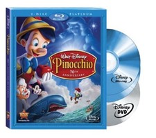 NEW Pinocchio Blu-ray /DVD, 2009, 3-Disc Set 70th Anniversary Platinum Edition 