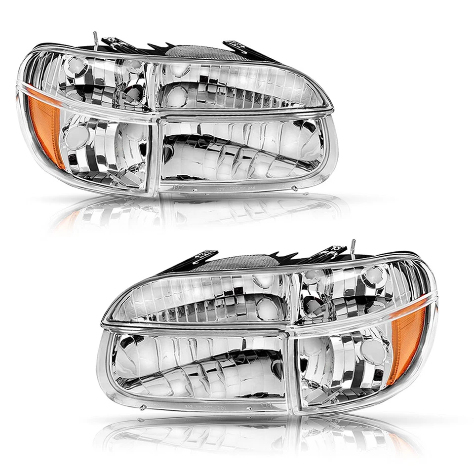 Faros esquineros ámbar carcasa cromada para Ford Explorer 1995-2001 Foto 3 de 4