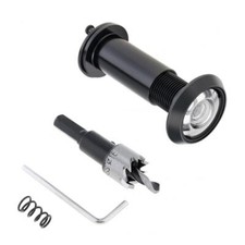 16mm 200 Degree Zinc Alloy Door Viewer Peephole w Drill Bit for 1.57-2.56'' Door
