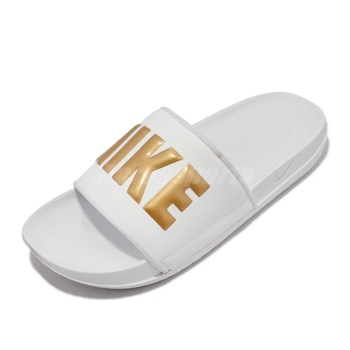 Gold nike store slides womens