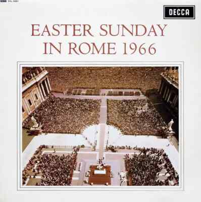 Pope Paul VI Easter Sunday In Rome 1966 NEAR MINT Decca Vinyl LP