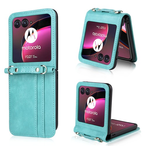 For Motorola Razr/Razr+ 2025 Slim PU Leather Card Holder Crossbody Wallet Case - Picture 26 of 52
