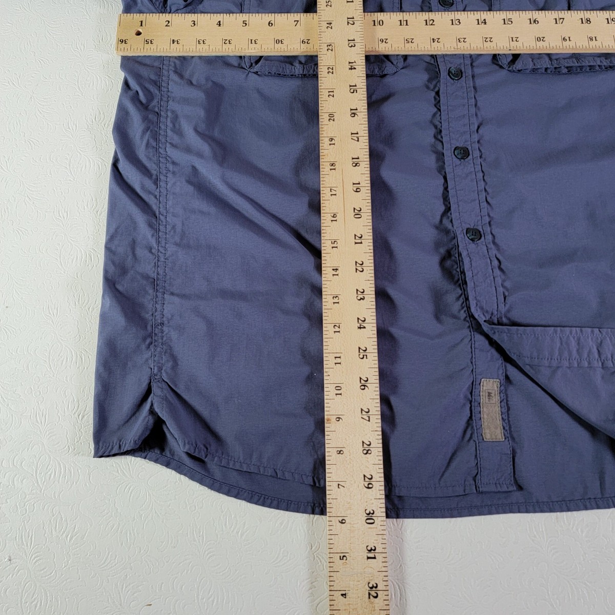 Veste boutonnée col chemise Bleu foncé