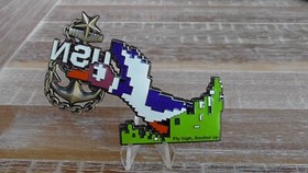 USN Nintendo NES Duck Hunt Duck Fly High Anchor Up CPO Challenge Coin #126Y