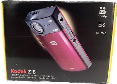 Kodak Zi8 Compact HD Pocket Video Camcorder Black Tested | eBay