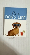 MOLLY & REX NOTEPAD NOTEBOOK MAGNET CLOSURE DOG HOUND 75 SHEETS NEW