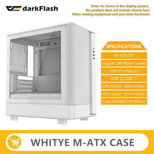 PC Computer Case Gabinete Gamer USB 3.0 Support 240 Water Cooling Mini Matx - Picture 10 of 32