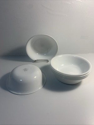 Lot of 6 Corelle All White Winter Frost  Soup Cereal Bowl   6 ¼''  Bowls