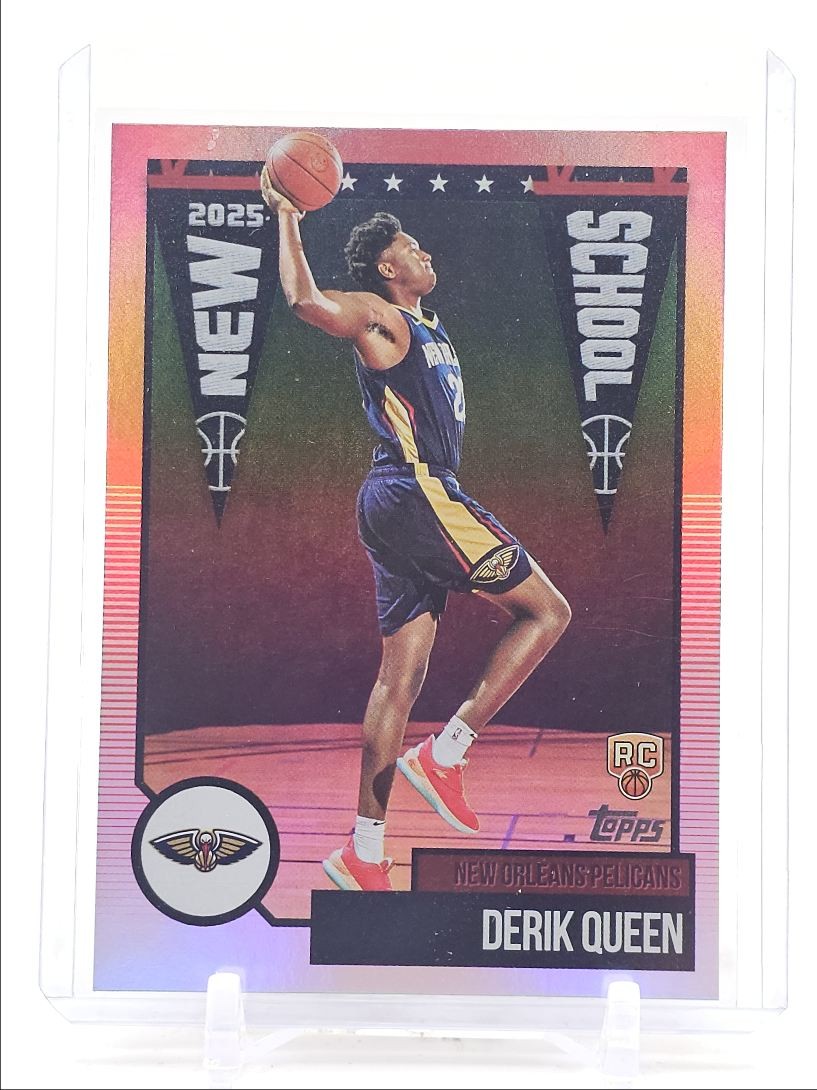 DERIK QUEEN 2025-26 TOPPS NEW SCHOOL ROOKIE RAINBOW PELICANS B RC Q2264