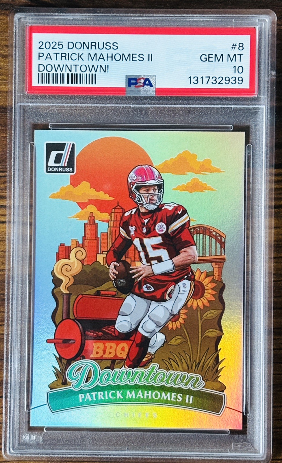💎 Panini 2025 Donruss Downtown! Patrick Mahomes II Chiefs #8 PSA 10 Gem MT