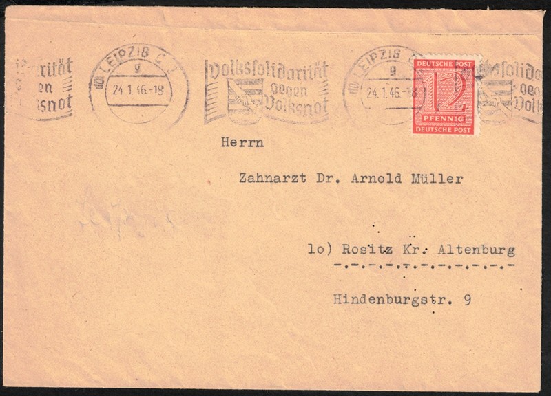 GERMANY SOVIET OCCUPATION SAXONY POSTMASTERS RARE