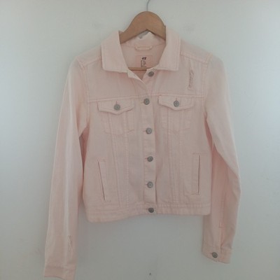 H&M Mädchen Jeansjacke rosa Alter 12-13 Jahre